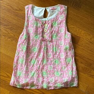 Lilly Pulitzer Pink and Green Floral Tank Top